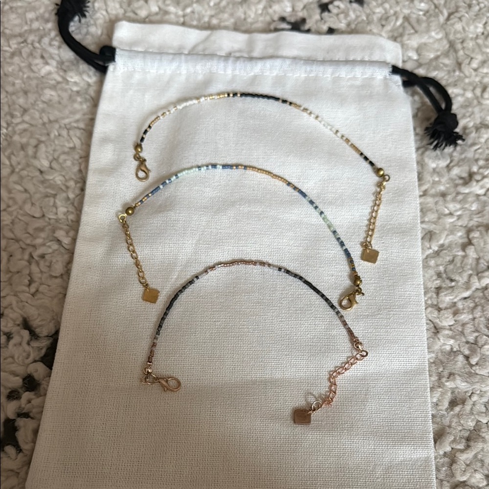 Mure and Grand Set of 3 Beaded Bracelets - NEW